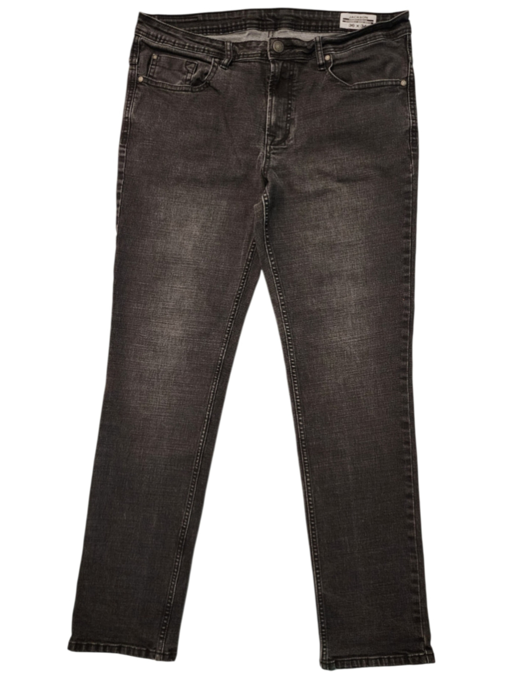 Buffalo David Bitton Jackson Straight Stretch Denim Black Jeans Men 36x34
